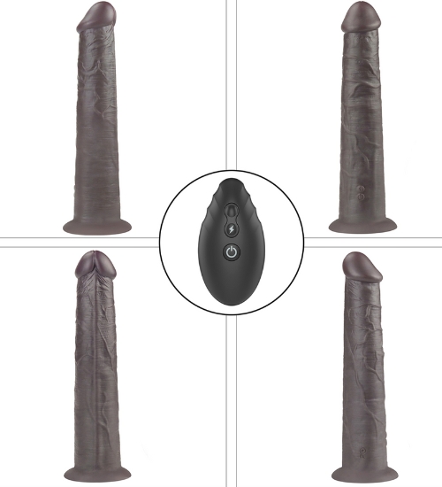 Ciemne dildo z bezprzewodowym pilotem