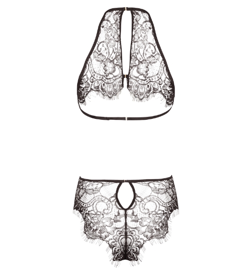 Koronkowe body z dekoracyjną kokardką