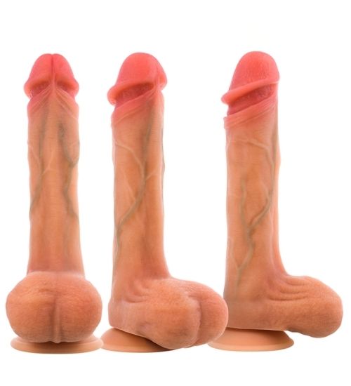 Realistyczne dildo z ruchem posuwistym sterowane pilotem