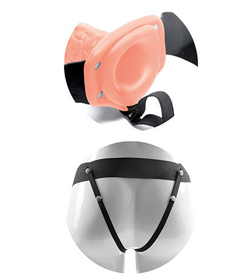 Sztuczny członek na paskach z wibracjami