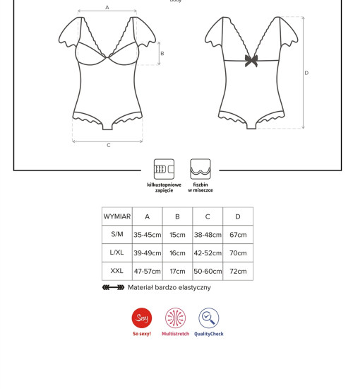 Czarne koronkowe body