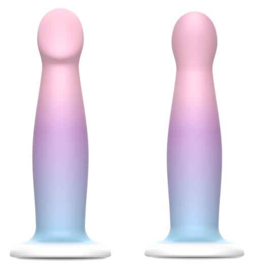 Niebiesko-różowe dildo Mythology z silikonu