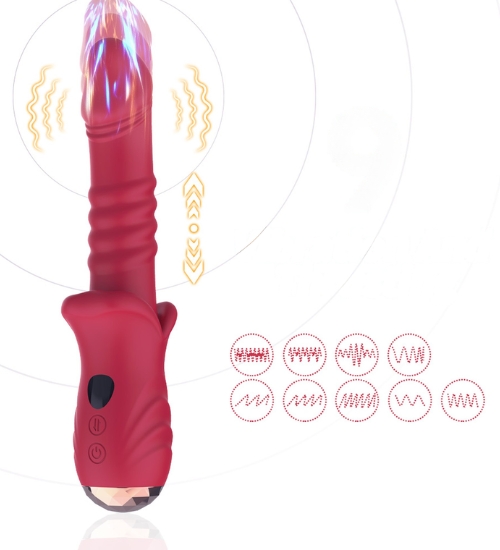 Posuwisty czerwony wibrator