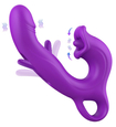 Fioletowy wibrator z flappingiem