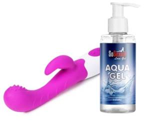 Wibrator Deep Fantasy + Aqua Gel - żel poślizgowy 150 ml