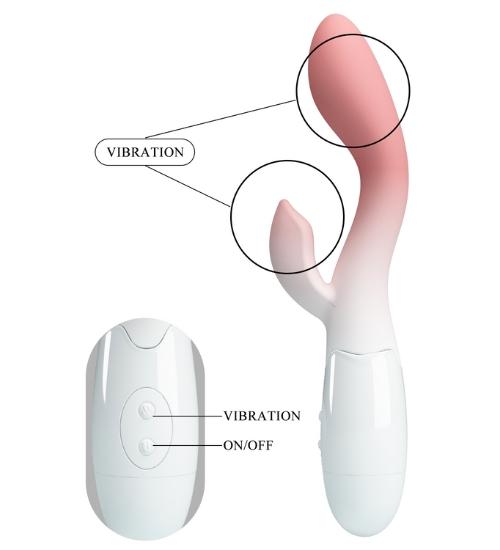 Wibrator punktu G i łechtaczki z efektem ombre
