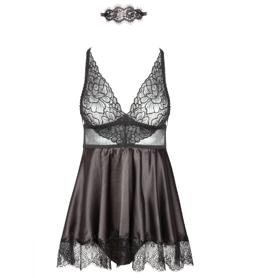 Intrygujący komplet + stringi + maska