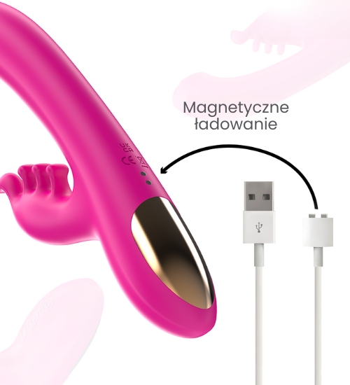 Różowy króliczek z obrotową kulką