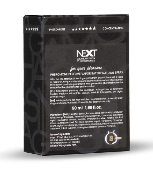 Feromony męskie Next 50ml - mocne stężenie