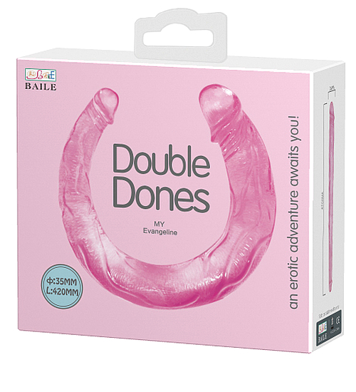 Długie podwójne żelowe dildo