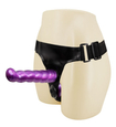 Fioletowy podwójny strapon dla kobiet