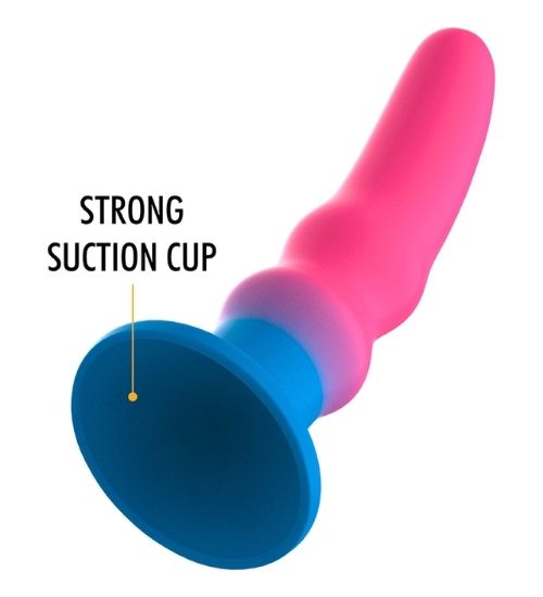 Różowo - niebieskie dildo analne