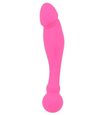 Dwustronne różowe dildo z silikonu