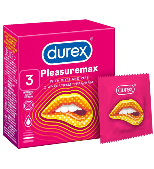 Prążkowane Prezerwatywy Durex Pleasuremax