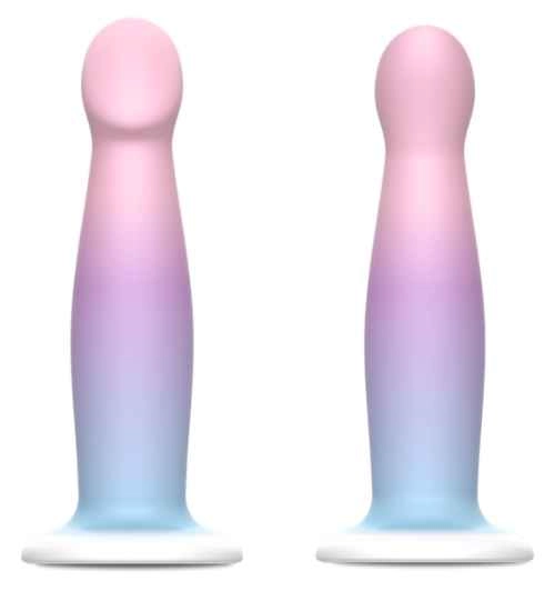 Niebiesko-różowe dildo Mythology z  silikonu 