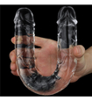 Przezroczyste podwójne dildo