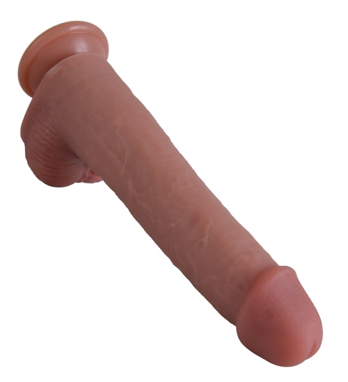 Elastyczne silikonowe 24 cm dildo z przyssawką