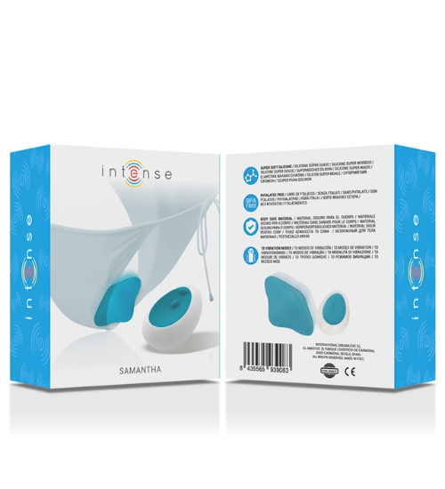 Turkusowy wibrator do majtek z pilotem