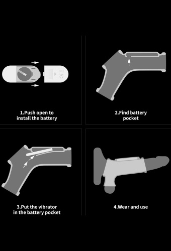 Wibrująca biała nakładka na penisa