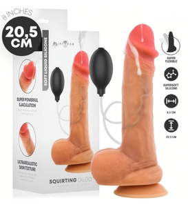 Realistyczne silikonowe dildo z funkcją wytrysku 20,5 cm