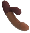 Brązowy wibrator do punktu G i łechtaczki