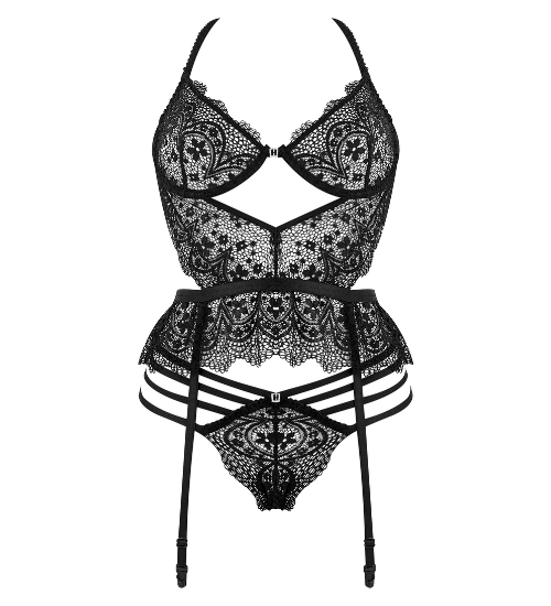 Koronkowy komplet ze stringami