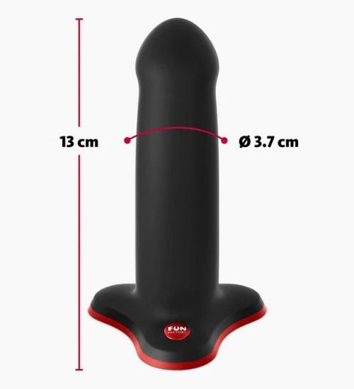 Małe czarne dildo do stymulacji punktu G z przyssawką