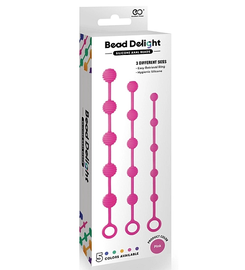 Trójpak silikonowych kulek analnych