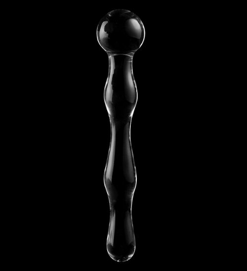 Szklane dildo z kulistą końcówką