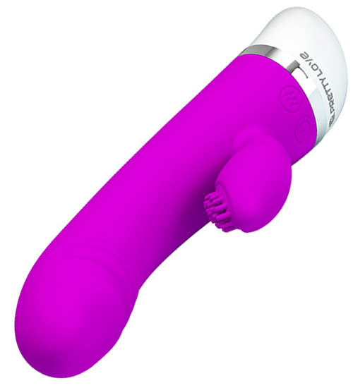 Wibrator ze stymulującą szczoteczką na łechtaczkę