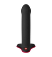 Silikonowe czarne dildo z czerwoną przyssawką