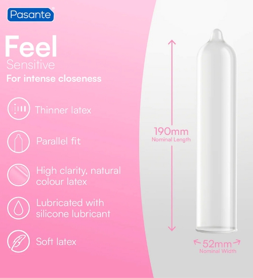 Ultracienkie Prezerwatywy Pasante Feel 3szt.