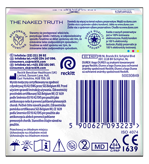 Prezerwatywy Durex Invisible Slim Cienkie