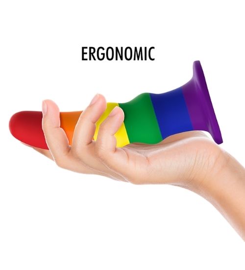 Tęczowe silikonowe dildo Mythology