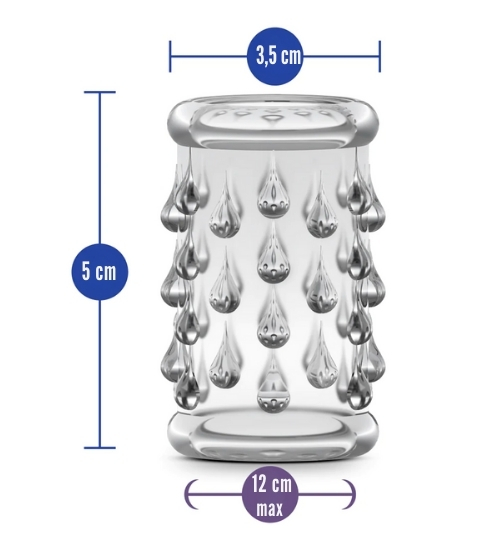 Zestaw przeźroczystych nakładek z wypustkami