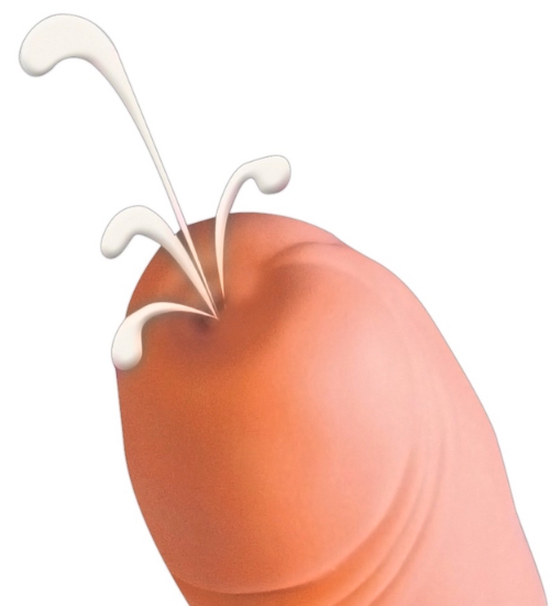 Sztywne dildo z funkcją wytrysku