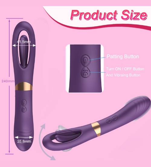 Dwustronny wibrator z flappingiem