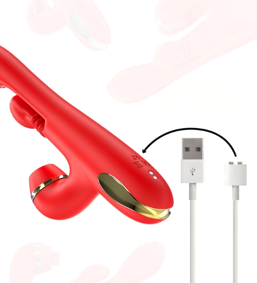 Wielofunkcyjny wibrator z wymiennymi końcówkami