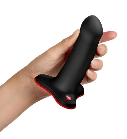 Małe czarne dildo do stymulacji punktu G z przyssawką