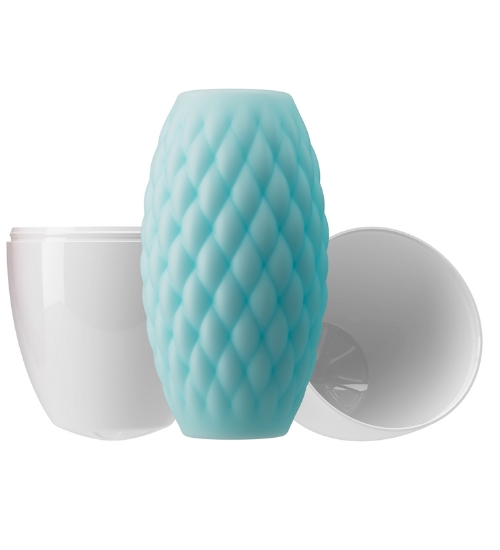 Niebieski masturbator kieszonkowy