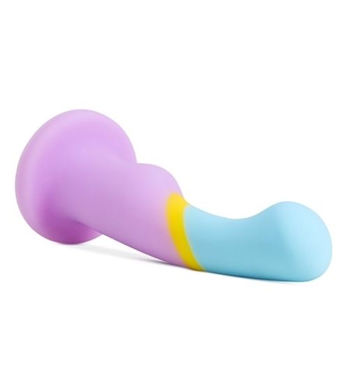 Trzykolorowe dildo z miękkiego silikonu