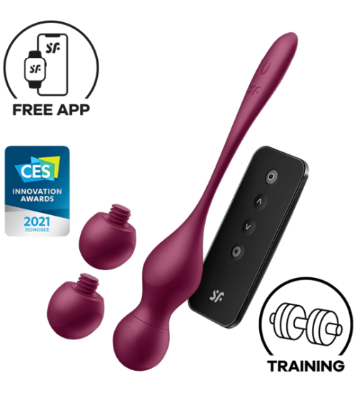 Wibrujące kulki gejszy - wymienne końcówki - pilot