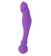 Elastyczne fioletowe dwustronne dildo