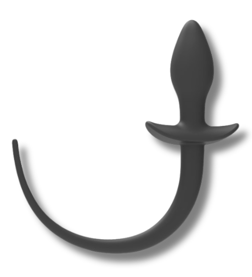 Czarny Korek Analny z Ogonem