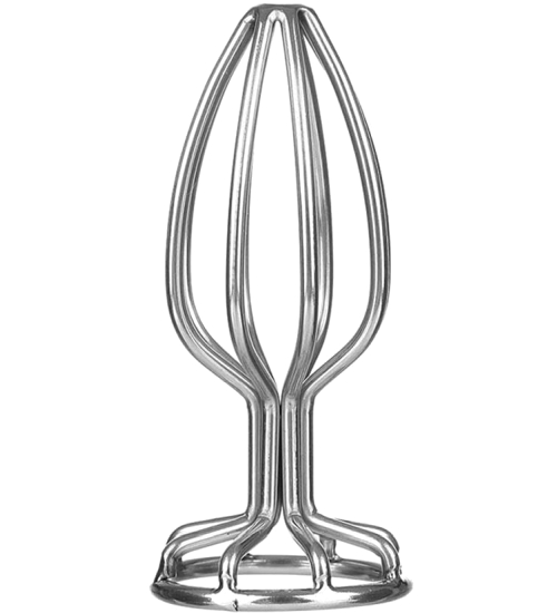 Metalowy żebrowany korek analny