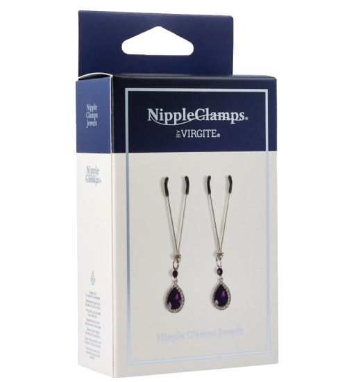Zaciski na sutki - fioletowy diament