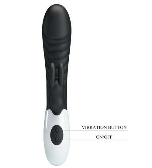 Czarny wibrator króliczek