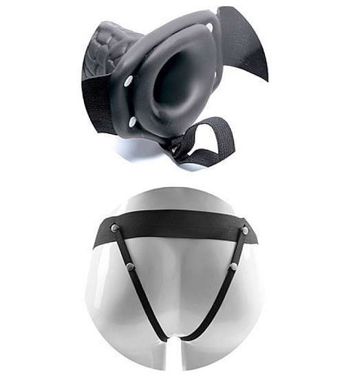 Czarna proteza na paskach - Real Rapture - 20,5cm