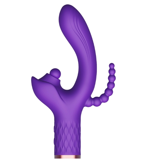 Fioletowy wibrator potrójnej satysfakcji
