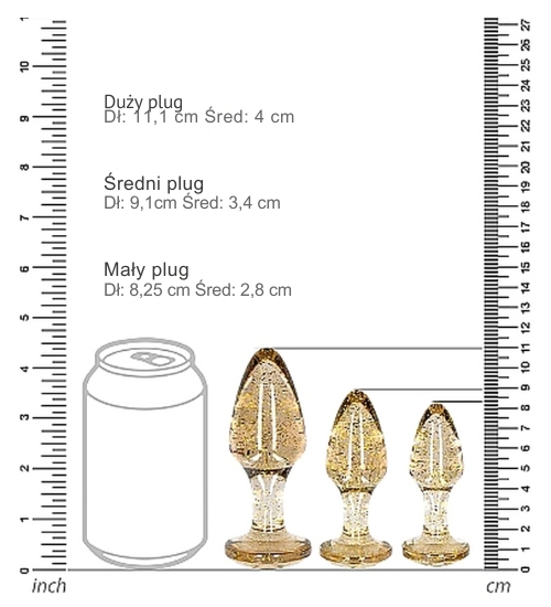 Zestaw akrylowych korków brokatowych